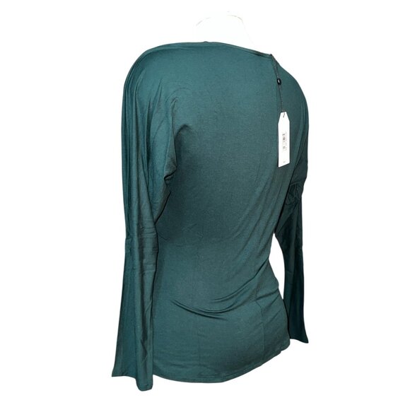 Universal Standard Long Sleeve Molded Bust Soft Casual V Neck Blouse Sz 3XL Gree - Picture 6 of 9